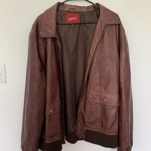 Vintage brown leather Arizona coat